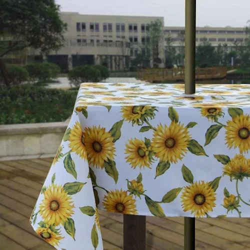 Miniatura 28 de Melaluxe - Mantel impermeable resistente a las manchas para exteriores con agujero para sombrillas y cremallera