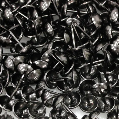 Miniatura 4 de BetterJonny - 500 tachuelas de tapicería decorativas para muebles, 0.669 x 0.433 in, tachuelas de metal negro para el pulgar para muebles tapizados
