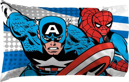 Miniatura 5 de Jay Franco Marvel Comics Avengers Good Guys - Juego de ropa de cama individual de 4 piezas, color azul
