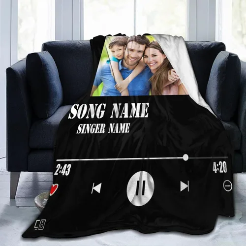 Miniatura 10 de Manta personalizada con foto de regalo para papá y abuelo, mejor regalo del día del padre, Halloween, Navidad, Año Nuevo de parte de hija, hijo