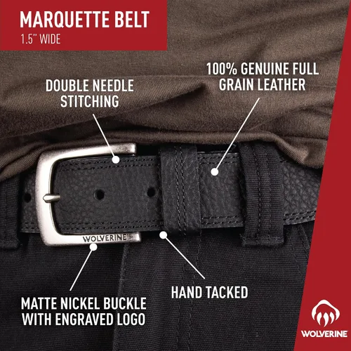 Miniatura 5 de WOLVERINE Men's Rugged Boot Leather Work Belt