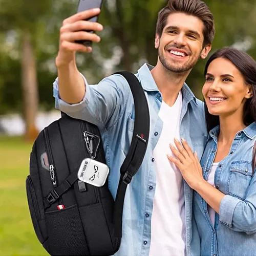 Miniatura 9 de Funda transparente para AirPod Pro 2019, Don't Touch My PODS, funda negra con llavero de ojos grandes, linda caricatura para AirPods Pro, funda