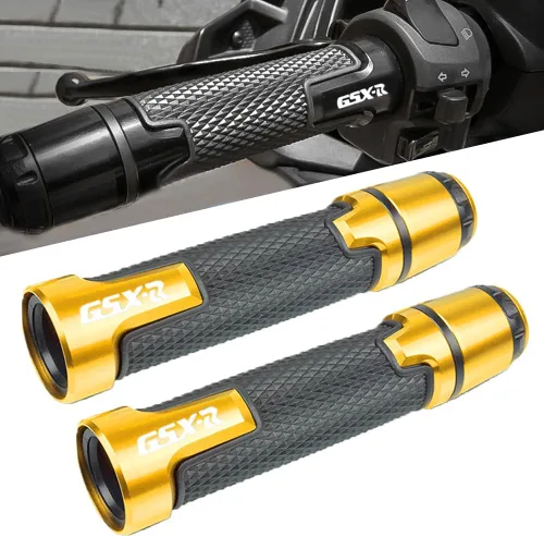 Miniatura 14 de 2 piezas de juego de extremos de empuñadura de manillar de motocicleta, compatible con Suzuki GSXR GSX-R GSXS 600 750 1000 (22mm 7/8" - Rojo)