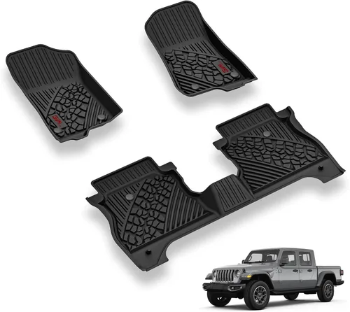 Miniatura 13 de 3W Forro de carga de ajuste personalizado para Jeep Wrangler 4XE 2021 2022 2023 2024 2025 híbrido de 4 puertas (No JL ni JK), tapete de maletero