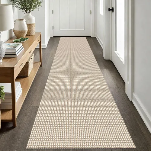 Miniatura 94 de EARTHALL Alfombra de pasillo 3x14 pies, alfombras lavables extra largas para pasillos, tejidas, antideslizante, alfombra trenzada para entrada