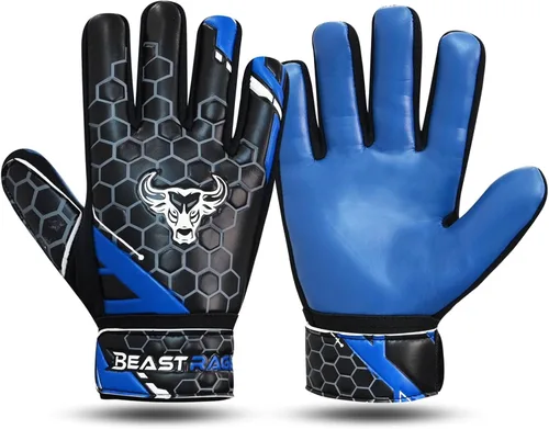 Miniatura 11 de BEAST RAGE Guantes de portero de fútbol para niños y jóvenes, guantes de portero de fútbol de 0.157 pulgadas (0.157 in) antideslizantes, palma