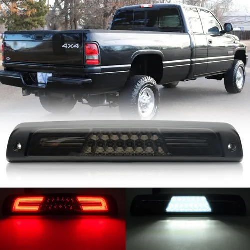 Tercera luz de freno LED de repuesto para Dodge Ram 1994-2001 1500 2500 3500 Pickup LED rojo 3er centro de freno de montaje alto lámpara de freno