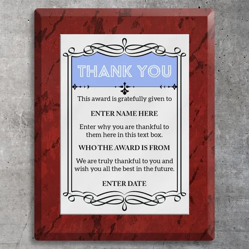 Miniatura 3 de Employee Of The Month - Placa personalizada con el premio de agradecimiento – Impresión a todo color – Añade tu propio texto – Disponible en 9