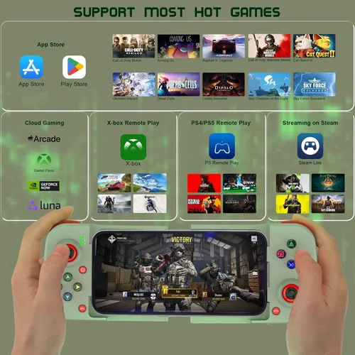 Miniatura 4 de Joso Phone Controller for iPhone/Android Support Phone Case, Mobile Gaming Controller with Ergonomic Design - Wireless Gamepad for Cloud Gaming & PS