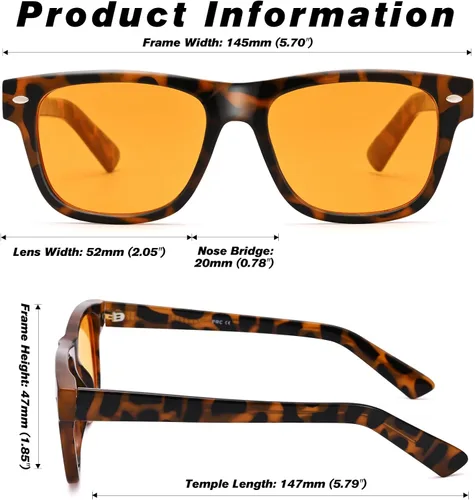 Miniatura 5 de COASION Gafas de bloqueo de luz azul para dormir mejor, para mujeres y hombres, protección contra la fatiga ocular, gafas de juegos de computadora