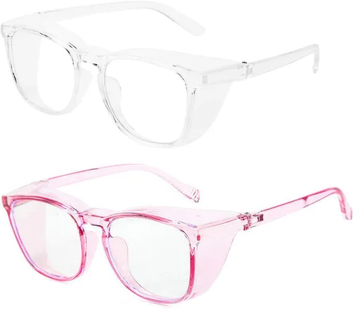 Miniatura 17 de Anteojos de seguridad que no se empañan, con protección UV400, lentes con bloqueo de luz azul para hombres y mujeres, anteojos transparentes