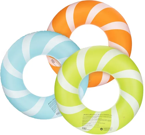 Miniatura 8 de Bestrip Pool Floats Adult Size for Kids Age 8-12 Adults Inflatable Floats Swimming Ring Toys Beach Pool Party Lake Use