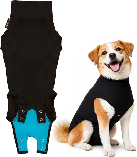Miniatura 15 de Traje de recuperación Suitical para perros, de color negro, XXS, Negro