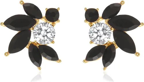 Aretes tipo dormilona con diamantes de imitación, elegantes aretes pequeños de cristal marquesa para novias, novias, fiestas, bailes, disfraces,