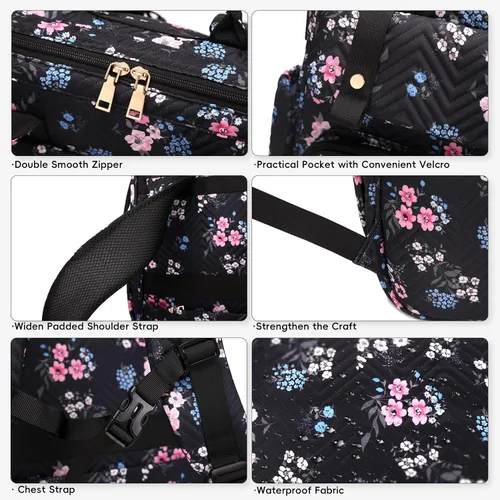 Miniatura 6 de Hidds - Mochila para laptop de mujer, mochila escolar universitaria, cartera para trabajo de negocios, bolsa de viaje, mochila para adolescentes