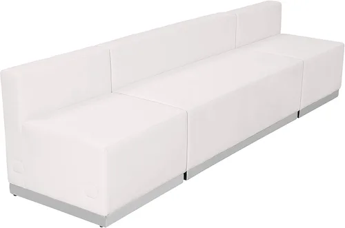 Miniatura 7 de Flash Furniture HERCULES Alon Series Black LeatherSoft Configuración de recepción, 3 piezas Negro