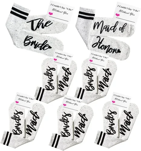 Regalos de dama de honor para mujeres, regalos de boda, propuesta, regalos de despedida de soltera, decoraciones de calcetines de novia..