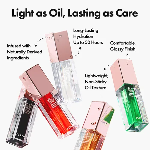 Miniatura 4 de ELROEL Blanc Essential Aceite Labial - Maquillaje de Brillo Labial Coreano Hidratante y Humectante de 50HR con 6 Extractos Botánicos - Esencia Clara