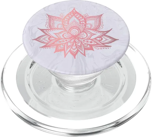 Miniatura 9 de Lotus Flower Mandala - Soporte para teléfonos y tabletas, diseño de flores, color rosa claro, Negro