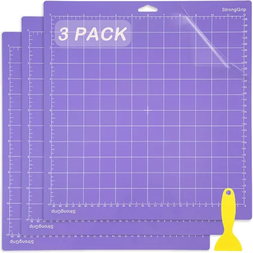 Miniatura 8 de THANMAO Paquete de 3 alfombrillas de corte de agarre estándar, alfombrillas de corte de agarre estándar de 12 x 12 pulgadas para Cricut Maker