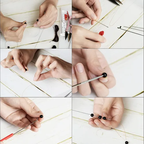 Miniatura 6 de uxcell Escariador de cuentas con puntas con asas de plástico rojo para ampliar agujeros, 4