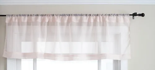 Miniatura 70 de Stylemaster Elegance Cenefa recta de gasa transparente, 60 x 14 pulgadas, color dorado