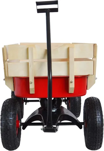 Miniatura 9 de ZeHuoGe Carro deportivo para exteriores todo terreno con paneles laterales de madera extraíbles, neumáticos de aire, panel de pie grande, cama
