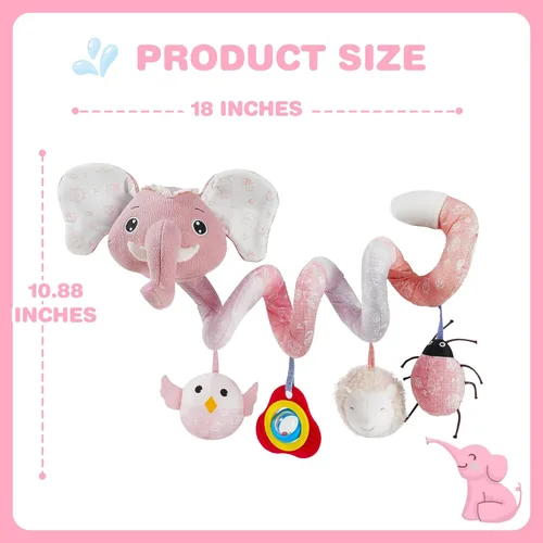 Miniatura 7 de Jollybaby Juguetes para Cuna, Cochecito y Asiento de Auto para Bebé de 0-3-6-9-12 Meses, Juguetes Sensoriales Colgantes para Tiempo Boca Abajo