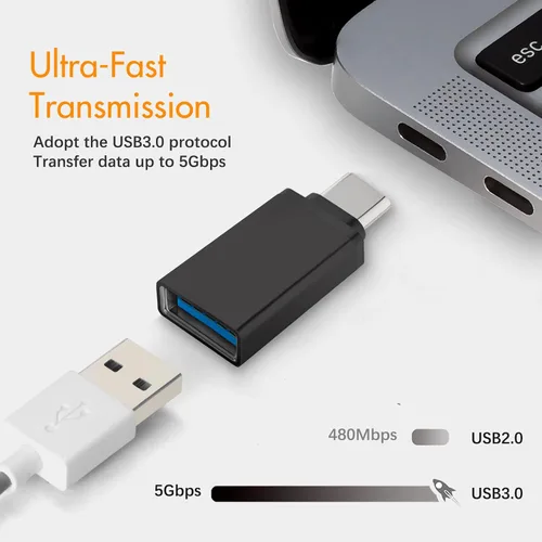 Miniatura 3 de Adaptador USB C a USB 3.0, paquete de 4 adaptadores USB C a A macho a hembra compatibles con MacBook 2018 2017 2016, Samsung Galaxy Note 8, Galaxy