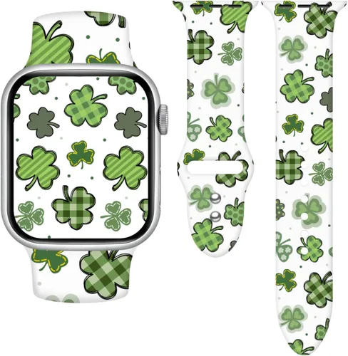 Miniatura 16 de Correa de reloj Holidays compatible con Apple Watch Series 11 10 9 8 7 6 5 4 3 Ultra SE para mujeres y hombres, correa de calabaza de silicona suave