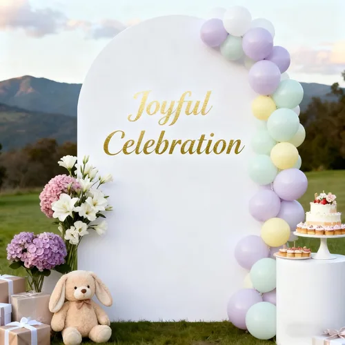 Miniatura 17 de Cubierta de Fondo de Arco Negro, Cubierta de Arco Ajustada de Spandex de 6 Pies para Arco de Boda Chiara Elástica de Arco de Fondo Redonda