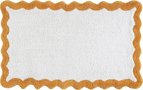 Miniatura 34 de Alfombra de baño de felpilla de algodón de 17 x 24 pulgadas, color beige, tapete de baño de felpa suave, ultra absorbente, de secado rápido, lavable