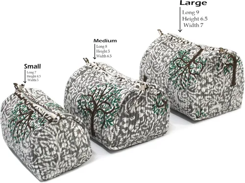 Miniatura 4 de INDIAN CRAFT CASTLE ICC - Neceser de aseo resistente al agua, bolsa de cosméticos de maquillaje, contenedor de tamaño completo, organizador de Beige