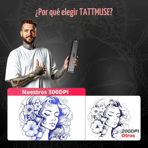 Miniatura 5 de TATTMUSE Impresoras portátiles inalámbricas para viajes, compatibles con teléfono y almohadilla, impresora compacta portátil Bluetooth pequeña