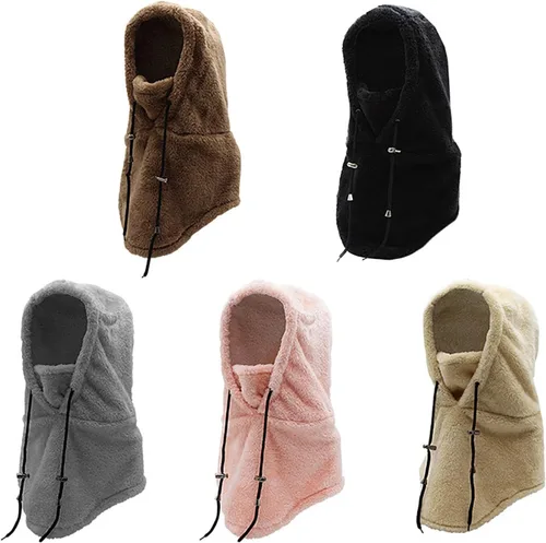 Miniatura 2 de Capucha de sherpa Máscara de esquí con capucha de sherpa, pasamontañas, resistente al viento, máscara facial de invierno, gorro, bufanda, esquí