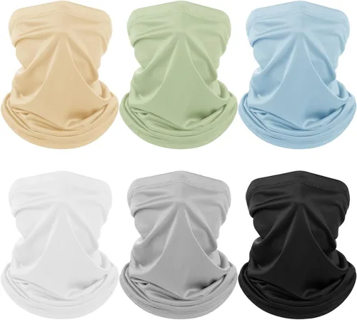 Miniatura 27 de Geyoga 6 piezas de protección UV para el verano, polaina de cuello refrescante, ropa para la cara, polaina para cuello, bufanda, protector solar