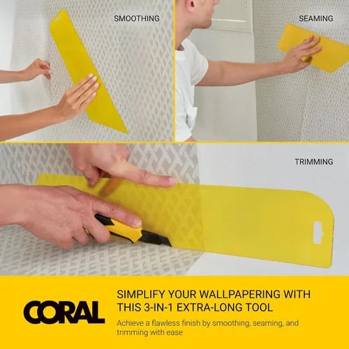 Miniatura 3 de Coral 69502 Paperwiz XL - Herramientas de papel tapiz - Herramienta alisadora para despegar y pegar papel tapiz - Herramienta de alisado de papel