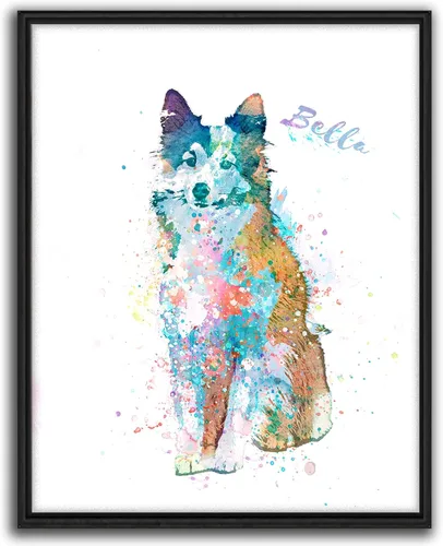 Miniatura 14 de Personal-Prints Regalo de arte personalizado para pared de perro, impresión artística moderna personalizada única de estilo acuarela La raza