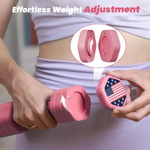 Miniatura 4 de Zempox Adjustable Dumbbell Set of 2, 4 in 1 Hand Weights for Women at Home, 5 lb Weights Dumbbells set of 2, Each 2lb 3lb 4lb 5lb with TPU Soft