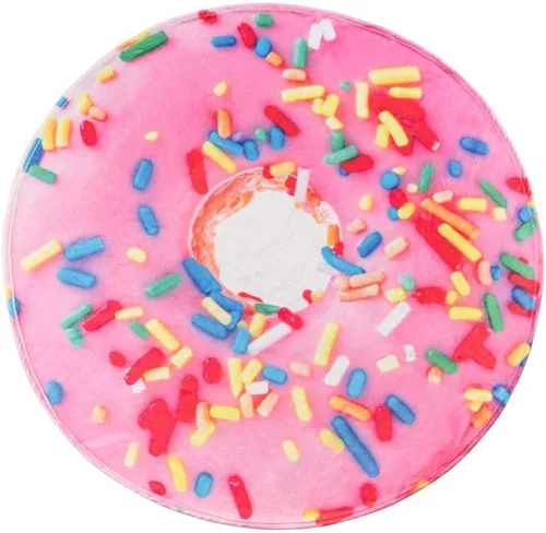 Miniatura 12 de BATTILO HOME - Manta redonda de franela suave y cómoda de 59 pulgadas con diseño de galleta de chispas de chocolate para adultos y niños, mantas