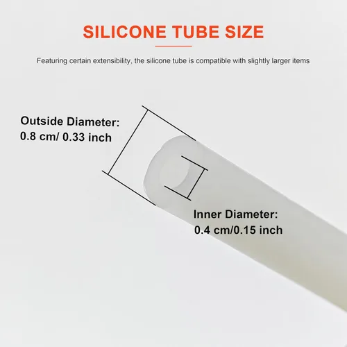 Miniatura 7 de Tubo de silicona de 39 pulgadas con tubo de filtro de papel, piezas de repuesto para equipos de vacío, máquina de belleza de microdermoabrasión