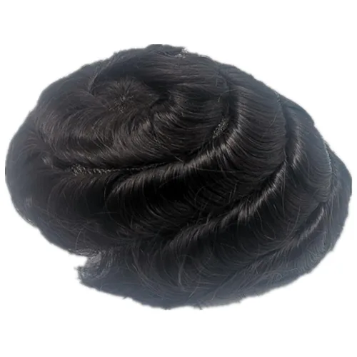 Miniatura 2 de N.L.W. NLW Hollywood Toupee para hombre Piezas de pelo europeo virgen sistema de reemplazo de cabello humano para hombres 10 x 8 pulgadas