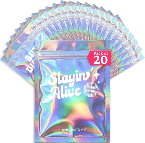 HOUSE OF PARTY Kit de resaca 10 piezas Suministros de despedida de soltera para la última fiesta de discoteca Favores impresos en bolsas