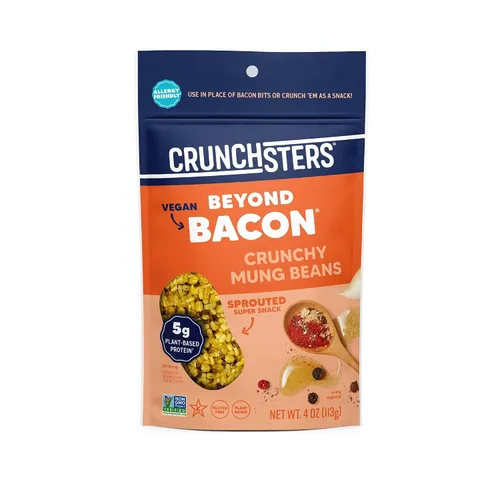 Miniatura 3 de Crunchsters Frijoles mungos germinados crujientes, proteína a base de plantas, superbocadillo y aderezo para ensalada, sin gluten, sin nueces