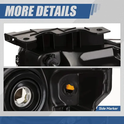 Miniatura 5 de Auto Dynasty Conjunto de faros delanteros compatible con Ford F150 2009, 2010, 2011, 2012, 2013, 2014, 12ª generación, repuesto de faros con luces