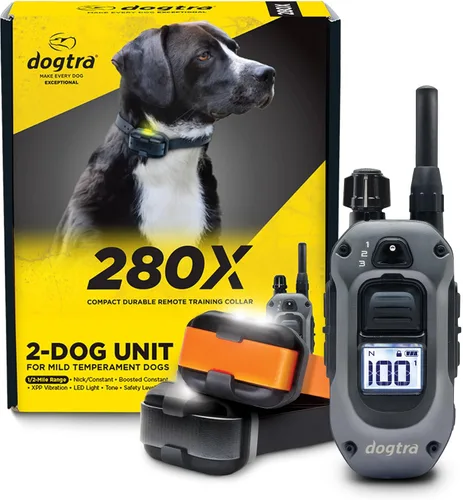 Miniatura 10 de Dogtra Collar de Entrenamiento 280X con Control Remoto [Nueva Edición] 10 libras+, Alcance de 1/2 Milla, Luz LED, 100 Niveles de Control Preciso