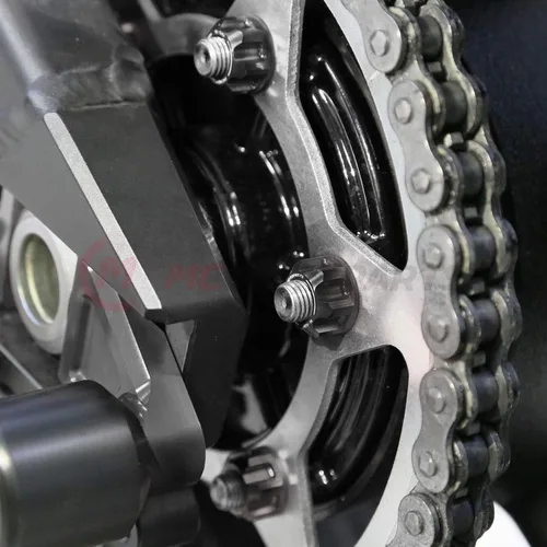 Miniatura 5 de MC MOTOPARTS Juego de tuercas de piñón trasero de carreras compatible con MT-07 MT-09/SP XSR 700 XSR 900 MT-09 Tracer FZ09 (negro)