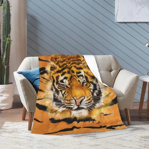 Miniatura 7 de Manta de tigre para aire acondicionado, suave, manta de franela para niños (50 x 40 pulgadas)