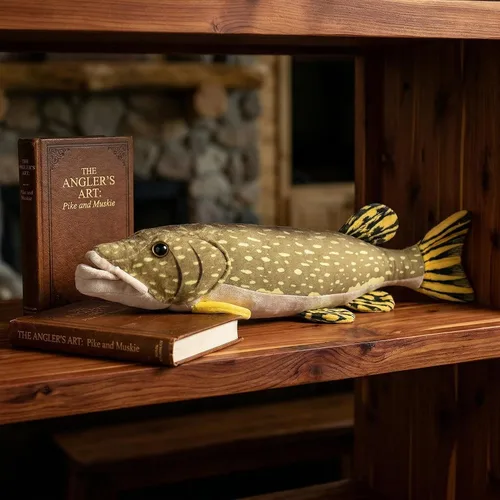Miniatura 8 de Simulation Northern Pike - Juguete de peluche de 18.5 pulgadas de profundidad realista de animales del océano de Pike, muñecos de peluche súper