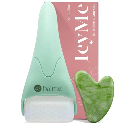 Miniatura 9 de BAIMEI IcyMe - Rodillo de hielo para cara y juego de herramientas faciales Gua Sha, rodillo facial de hielo que reduce la hinchazón, alivia las Rosa